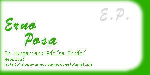 erno posa business card